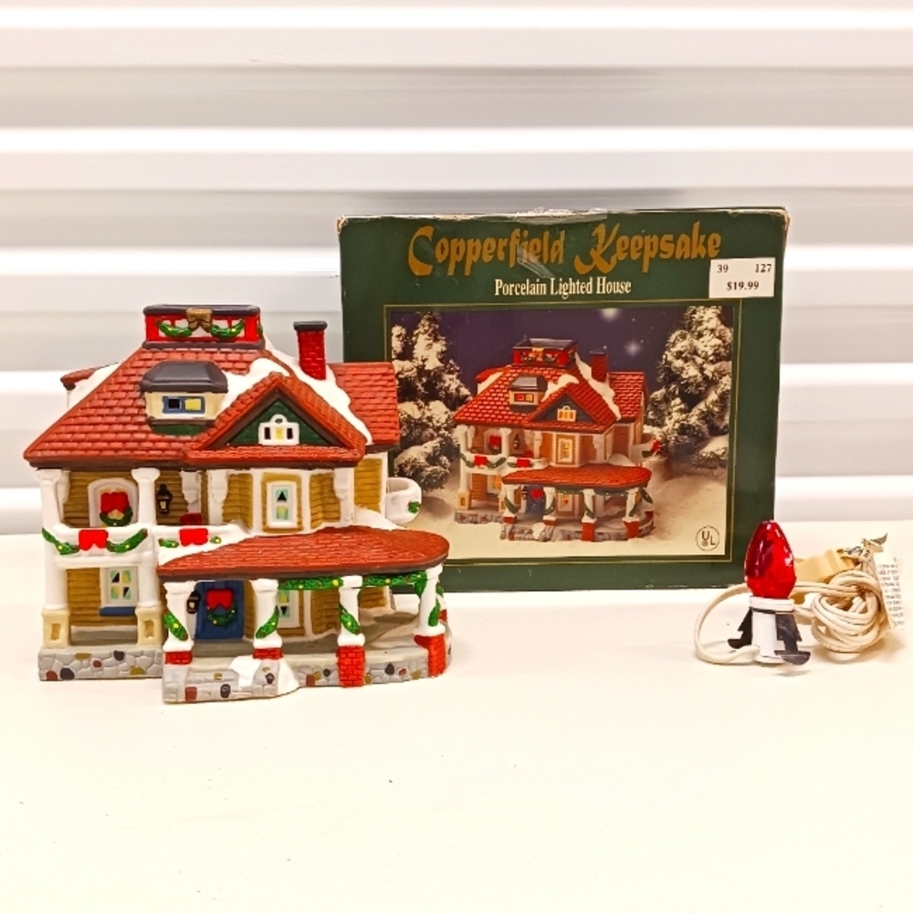 Copperfield Keepsake Porcelain Lighted Christmas House